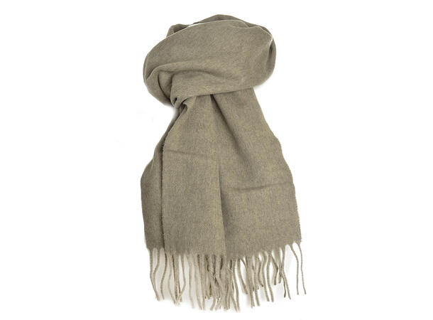 Vinterskjerf ull herre ensfarget 30x180 Beige Høst 